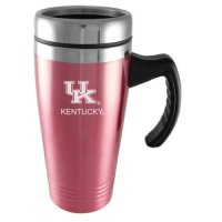 Kentucky Wildcats Engraved 16oz Stainless Steel Travel Mug - Pink