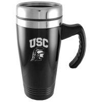 Usc Trojans Engraved 16oz Stainless Steel Travel Mug - Black