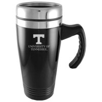 Tennessee Volunteers Engraved 16oz Stainless Steel Travel Mug - Black