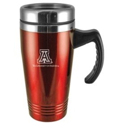 Arizona Wildcats Engraved 16oz Stainless Steel Travel Mug - Red