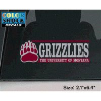 Montana Grizzlies Decal - Paw Logo W/ Grizzlies Over The University Of Montana