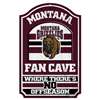 Montana Grizzlies Fan Cave Wood Sign