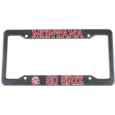 Montana Grizzlies Plastic License Plate Frame