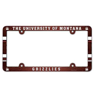 Montana Grizzlies Plastic License Plate Frame