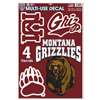 Montana Grizzlies Multi-Use Decal Set - 11" x 17"