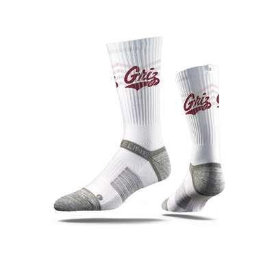 Montana Grizzlies Strideline Premium Crew Sock - White