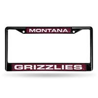 Montana Grizzlies Inlaid Acrylic Black License Plate Frame