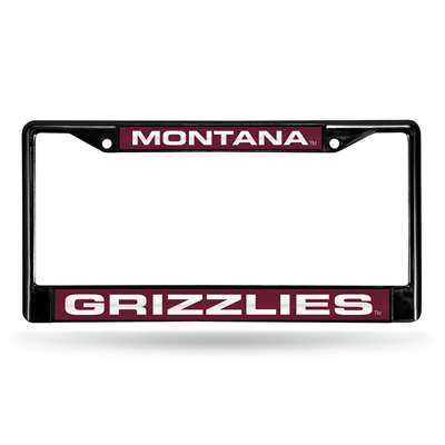 Montana Grizzlies Inlaid Acrylic Black License Plate Frame