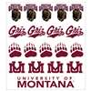 Montana Grizzlies Multi-Purpose Vinyl Sticker Sheet