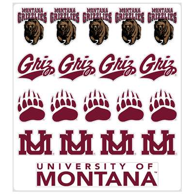 Montana Grizzlies Multi-Purpose Vinyl Sticker Sheet