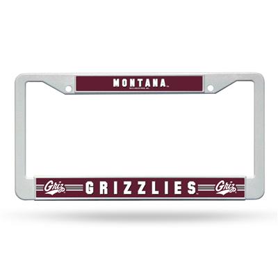 Montana Grizzlies White Plastic License Plate Frame