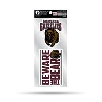 Montana Grizzlies Double Up Die Cut Decal Set