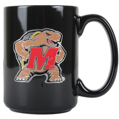 Maryland Terrapins 15oz Black Ceramic Mug
