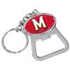 Maryland Terrapins Metal Key Chain And Bottle Opener W/domed Insert