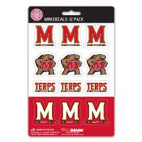 Maryland Terrapins Mini Decals - 12 Pack