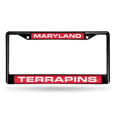 Maryland Terrapins Inlaid Acrylic Black License Plate Frame