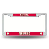 Maryland Terrapins White Plastic License Plate Frame