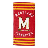 Maryland Terrapins Stripes Beach Towel