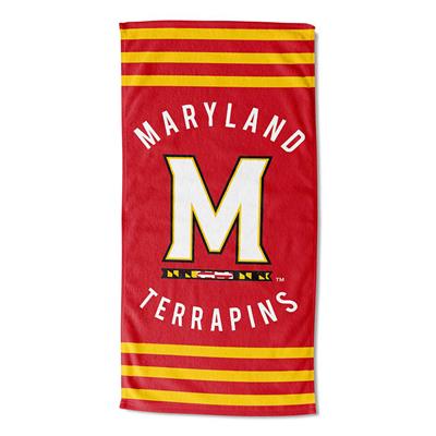 Maryland Terrapins Stripes Beach Towel