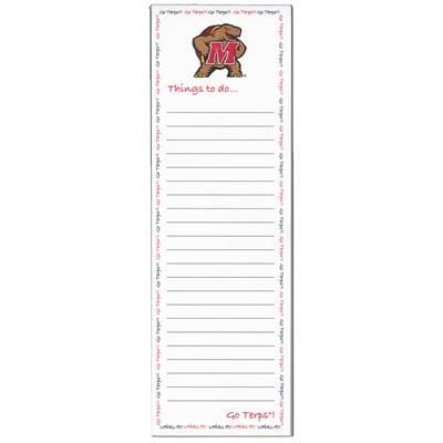 Maryland Terrapins Magnetic To Do List Pad