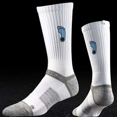 North Carolina Tar Heels Strapped Fit 2.0 Socks - Foot - White