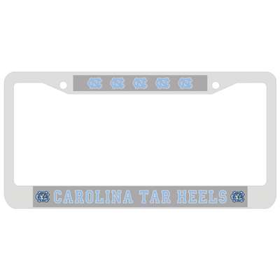 North Carolina Tar Heels License Plate Frame - Chrome Frost
