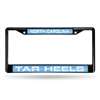 North Carolina Tar Heels Inlaid Acrylic Black License Plate Frame