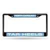 North Carolina Tar Heels Inlaid Acrylic Black License Plate Frame