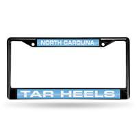 North Carolina Tar Heels Inlaid Acrylic Black License Plate Frame