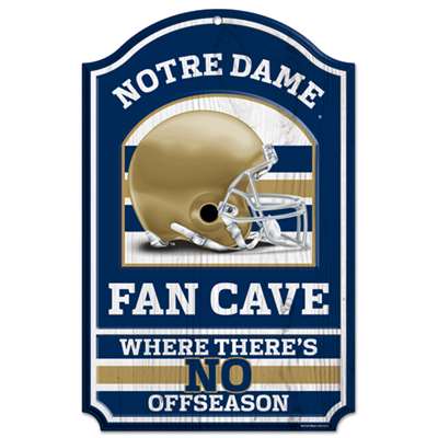 Notre Dame Fighting Irish Fan Cave Wood Sign