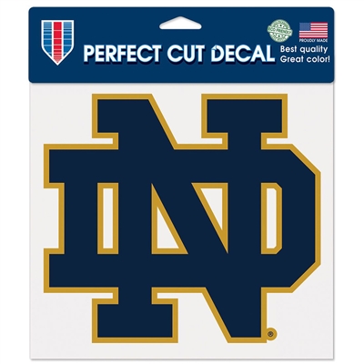 Notre Dame Full Color Die Cut Decal - 8" X 8" - ND Logo