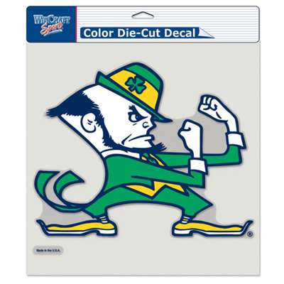 Notre Dame Full Color Die Cut Decal - 8" X 8" - Leprechaun Logo