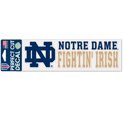 Notre Dame Fighting Irish Perfect Cut Decal - 3" x 10"