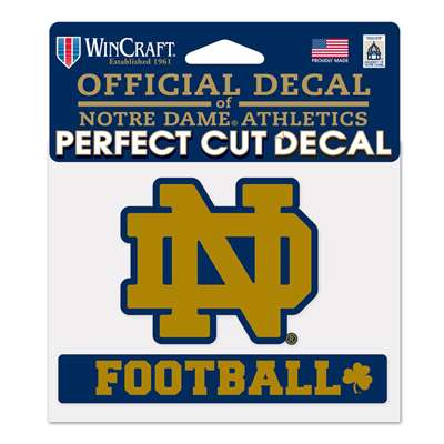 Notre Dame Fighting Irish Perfect Cut Football Decal - 4.5" x 5.75"