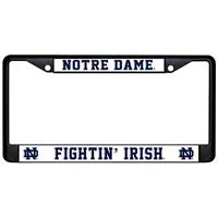 Notre Dame Fighting Irish Inlaid Acrylic Black License Plate Frame - White