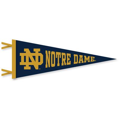 Notre Dame Fighting Irish Wool Felt Pennant - 9" x
