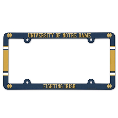 Notre Dame Fighting Irish Plastic License Plate Frame - Navy