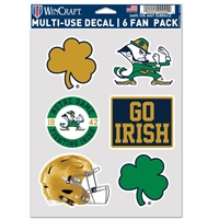 Notre Dame Fighting Irish Multi-Use Decals - 6 Pac