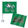 Notre Dame Fighting Irish Car Flag - Green