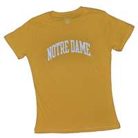 Notre Dame T-shirt - Ladies By League - Yellow