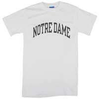 Notre Dame T-shirt - Notre Dame Arched - By Champion - White
