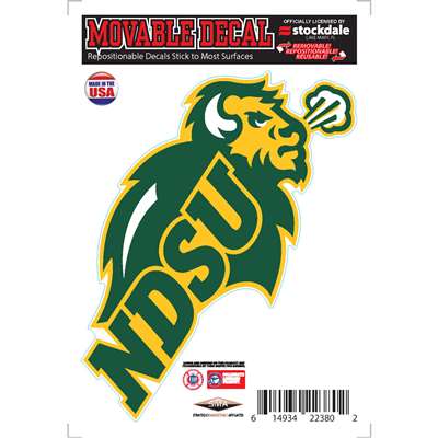 North Dakota State Bison Repositionable Vinyl Decal