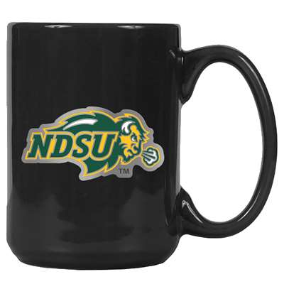 North Dakota State Bison 15oz Black Ceramic Mug