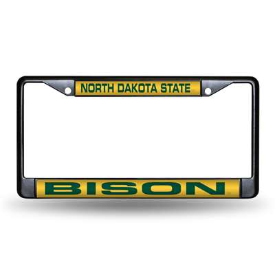 North Dakota State Bison Inlaid Acrylic Black License Plate Frame