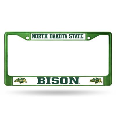North Dakota State Bison Team Color Chrome License Plate Frame