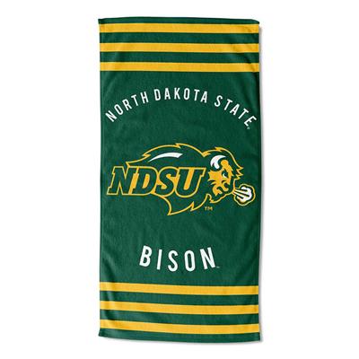 North Dakota State Bison Stripes Beach Towel