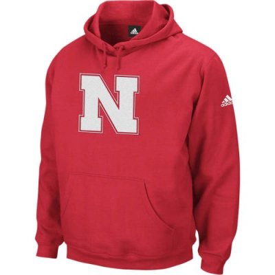 Adidas Nebraska Cornhuskers Playbook Fleece Hooded Sweatshirt - Red