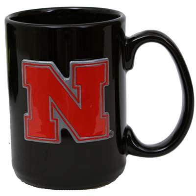 Nebraska Cornhuskers 15oz Black Ceramic Mug