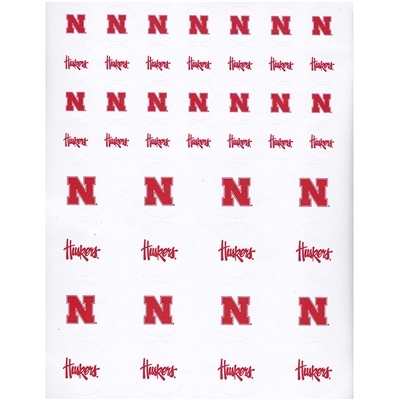 Nebraska Cornhuskers Small Sticker Sheet - 2 Sheets