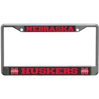 Nebraska Cornhuskers Metal License Plate Frame - Carbon Fiber